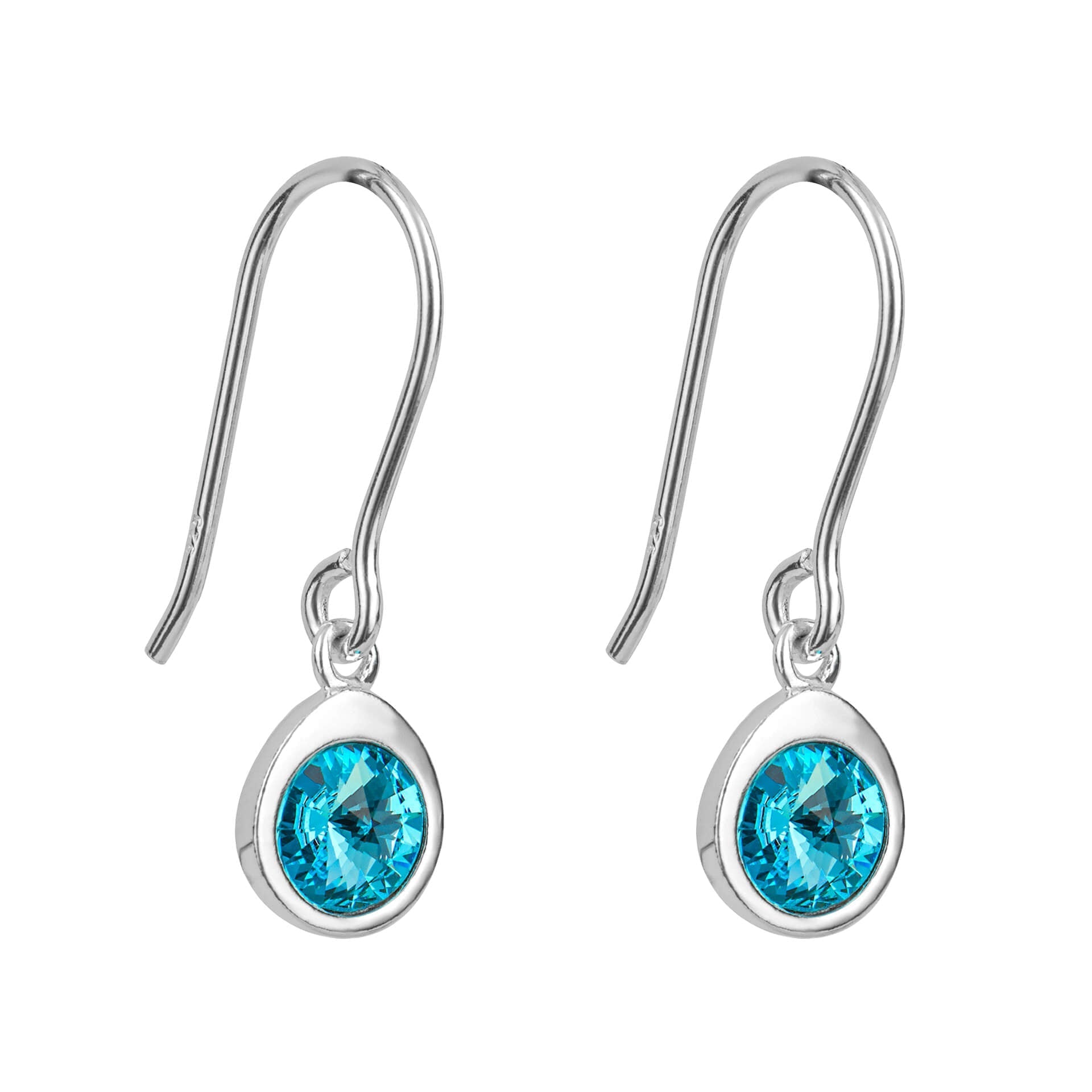 Gecko Jewellery Crystal Drop Earrings in Recycled Sterling Silver