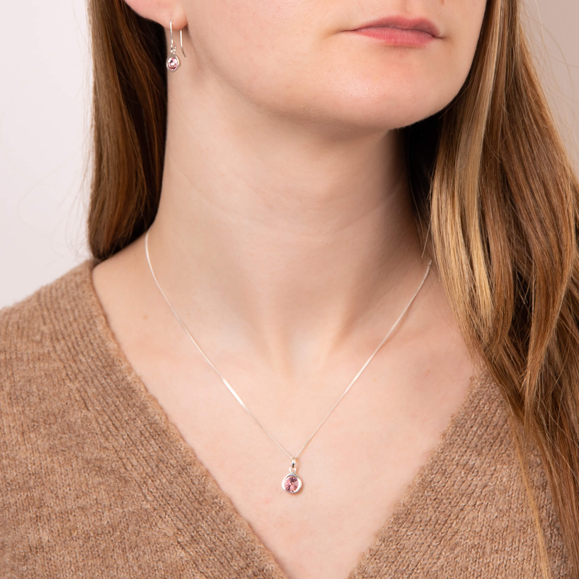 Gecko Jewellery Crystal Drop Earrings in Recycled Sterling Silver
