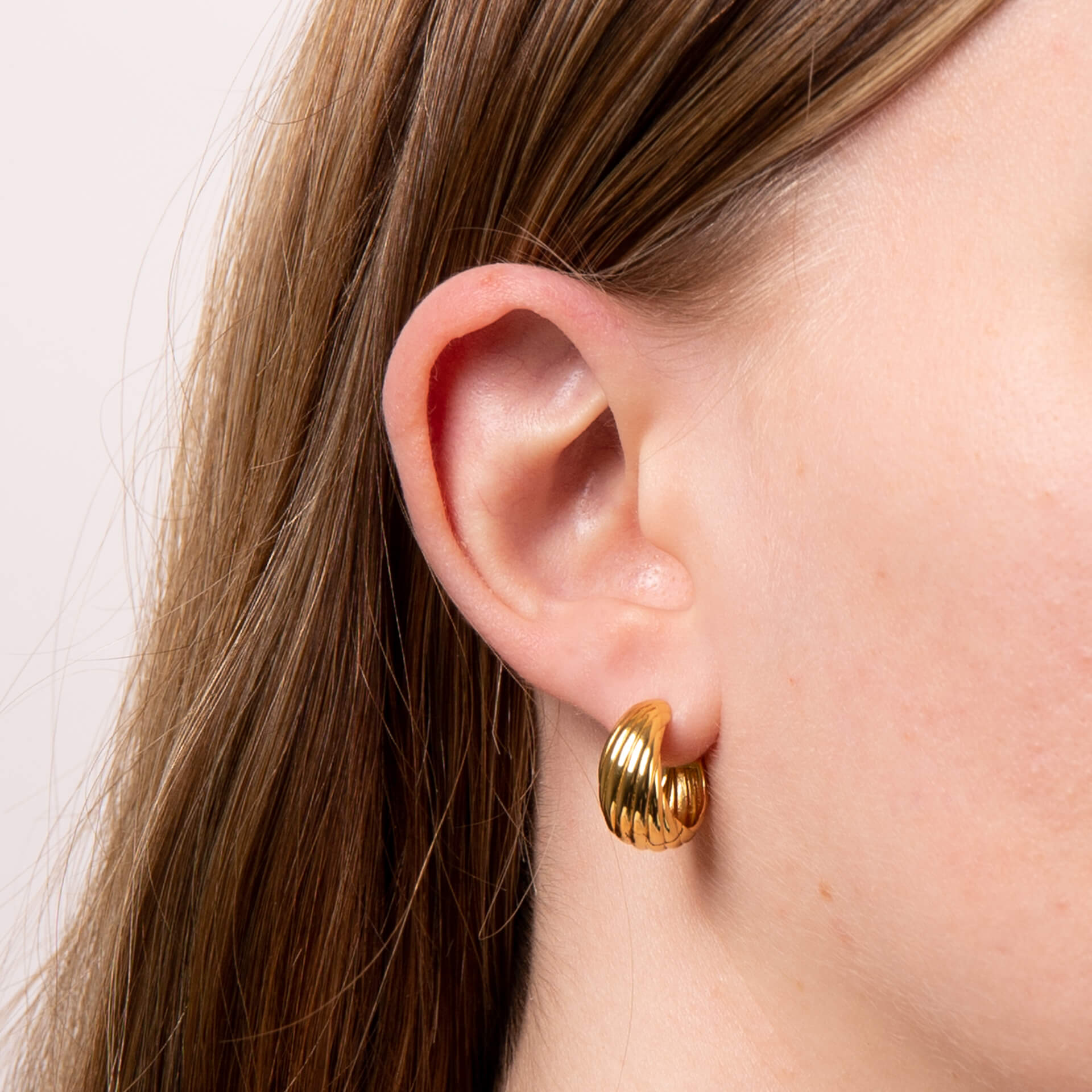 Gecko Jewellery Recycled Sterling Silver Chunky Rope Hoop Earrings