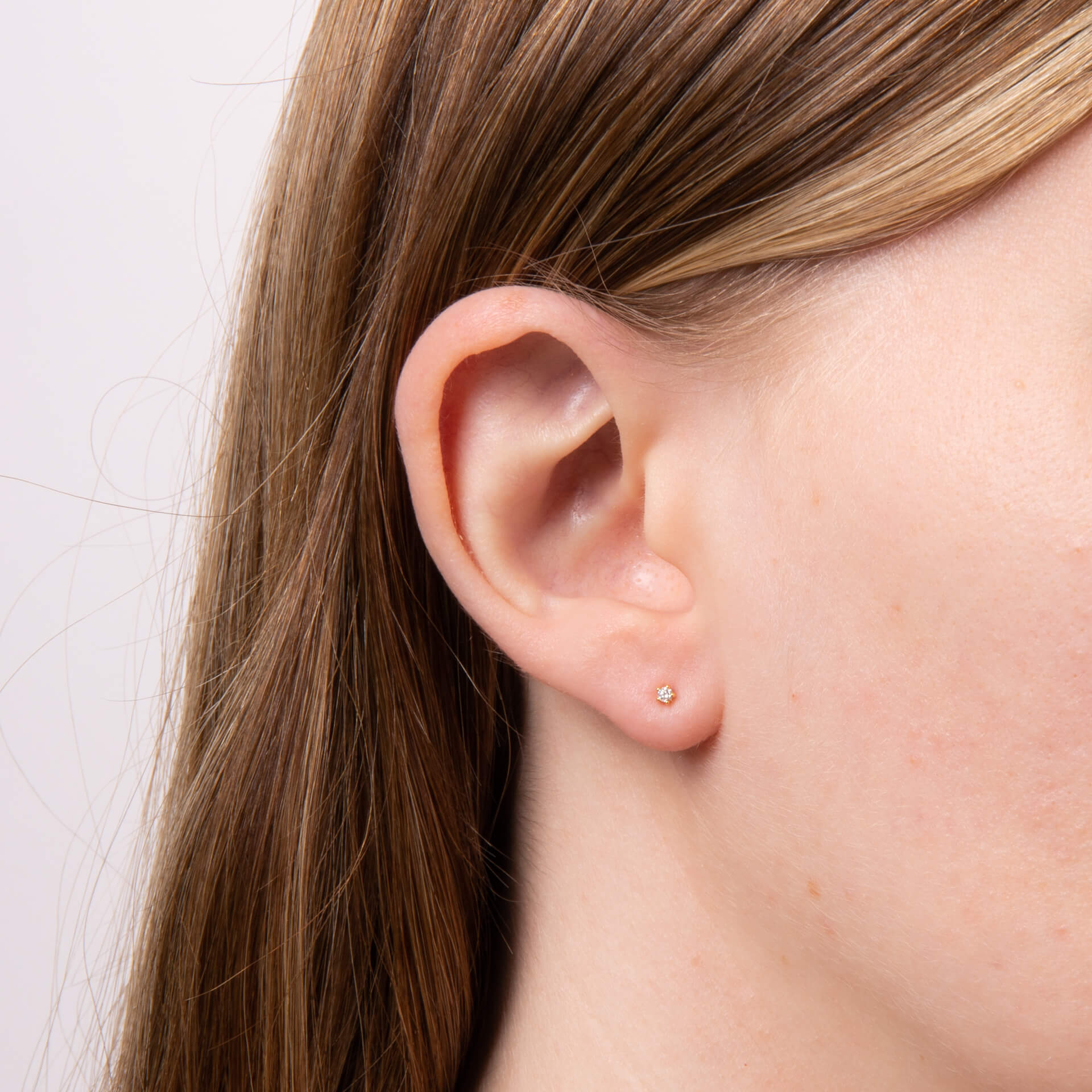 Beginnings Tiny 3mm Stud Earrings | Recycled Sterling Silver Studs