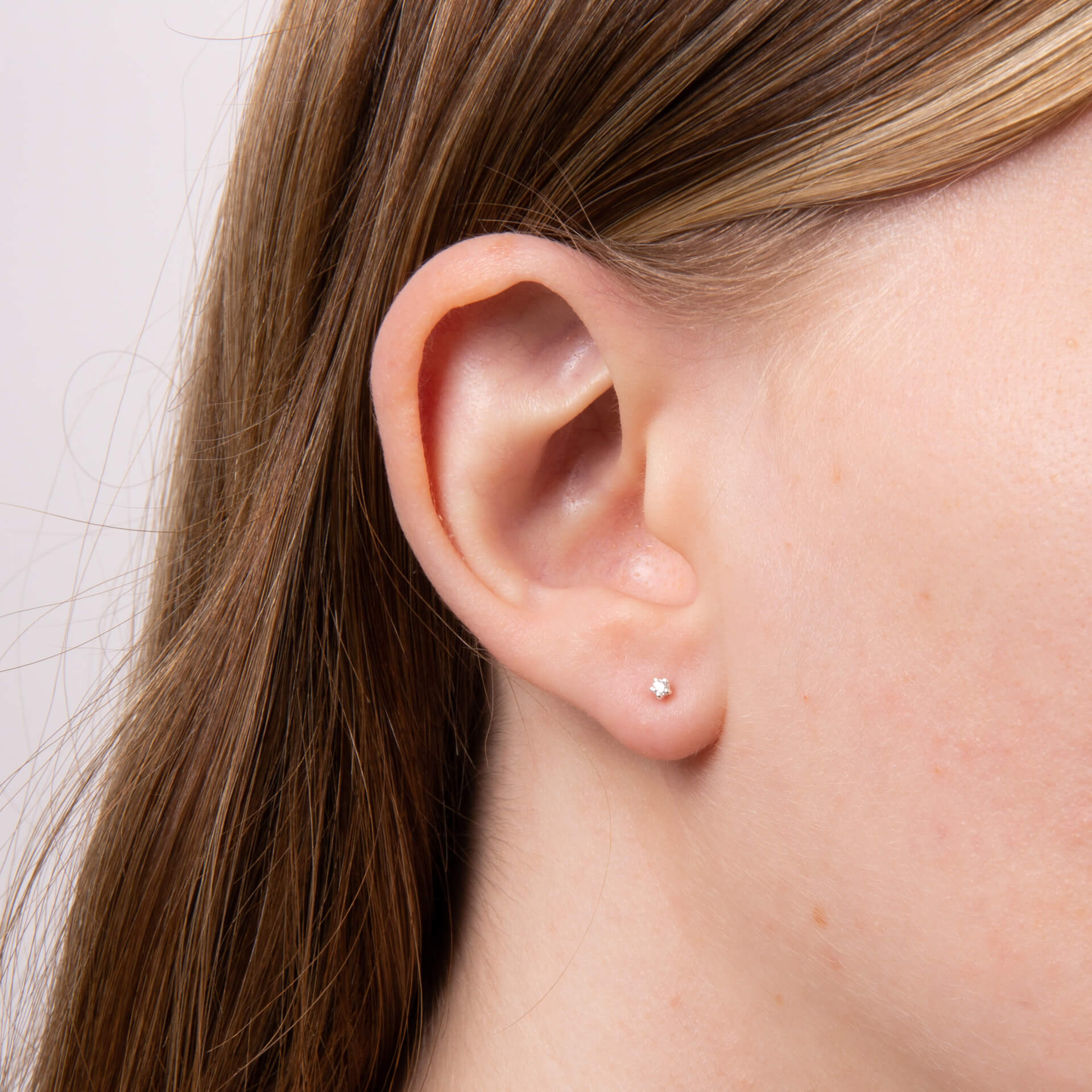 Beginnings Tiny 3mm Stud Earrings | Recycled Sterling Silver Studs