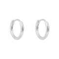 Gecko Jewellery Recycled Sterling Silver Plain Hoop Earrings