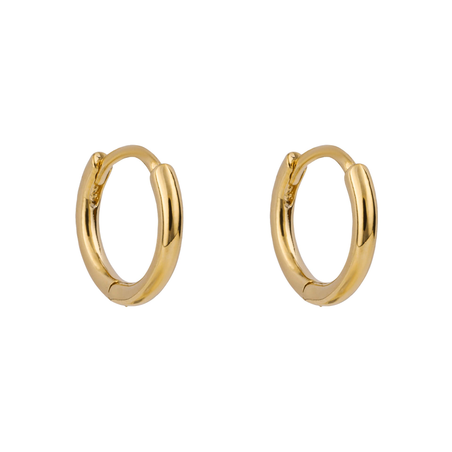 Gecko Jewellery Recycled Sterling Silver Plain Hoop Earrings