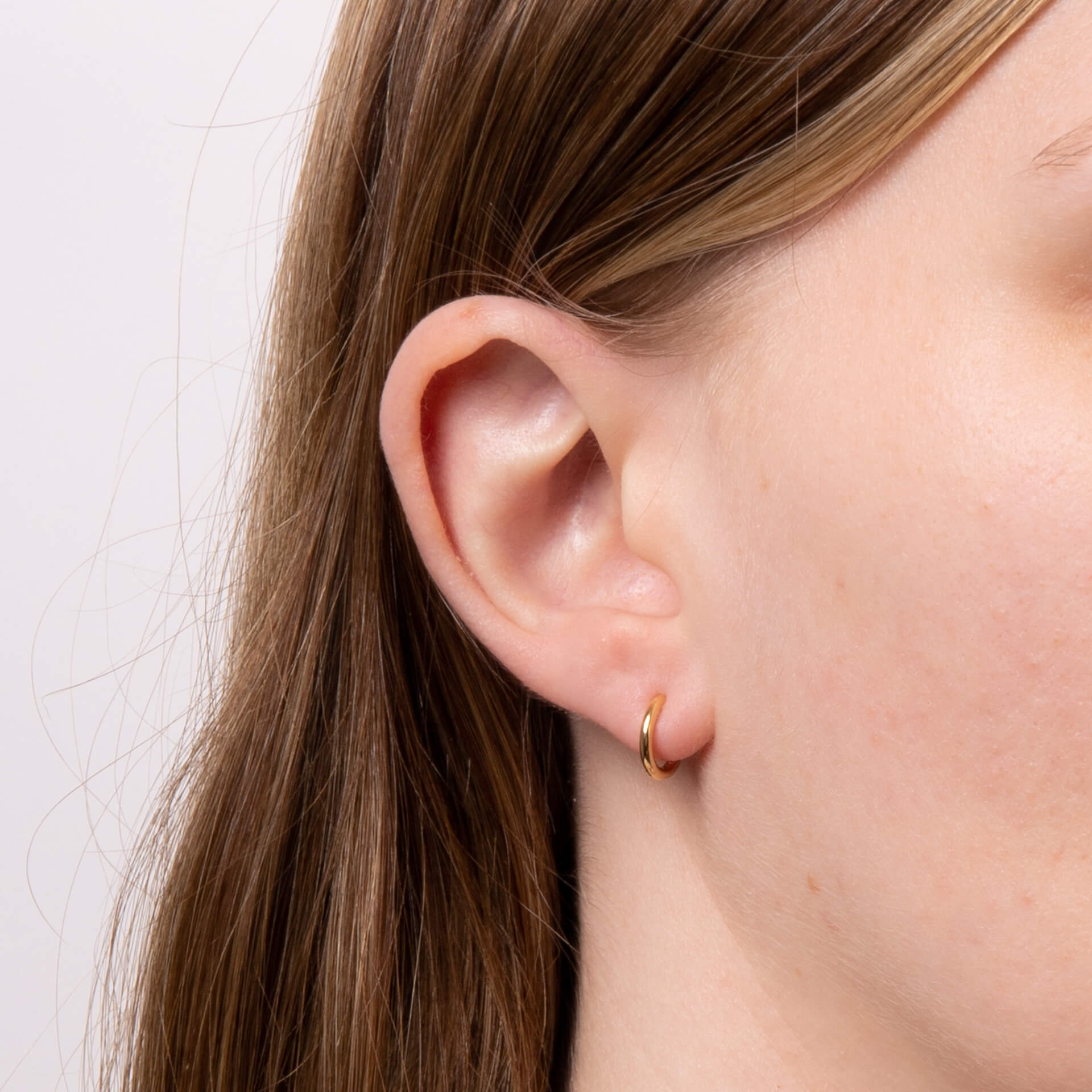 Gecko Jewellery Recycled Sterling Silver Plain Hoop Earrings