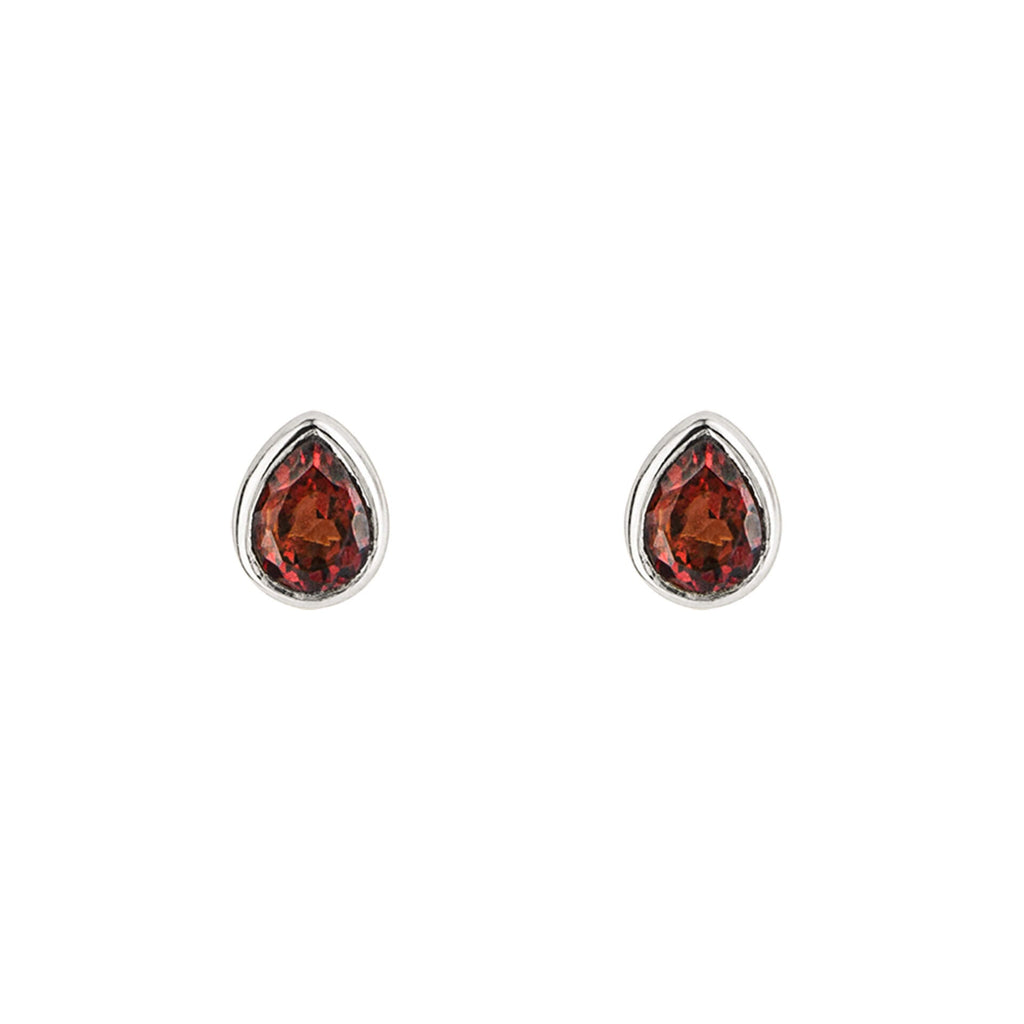 Gecko Jewellery Recycled Sterling Silver Semi-Precious Birthstone Earrings