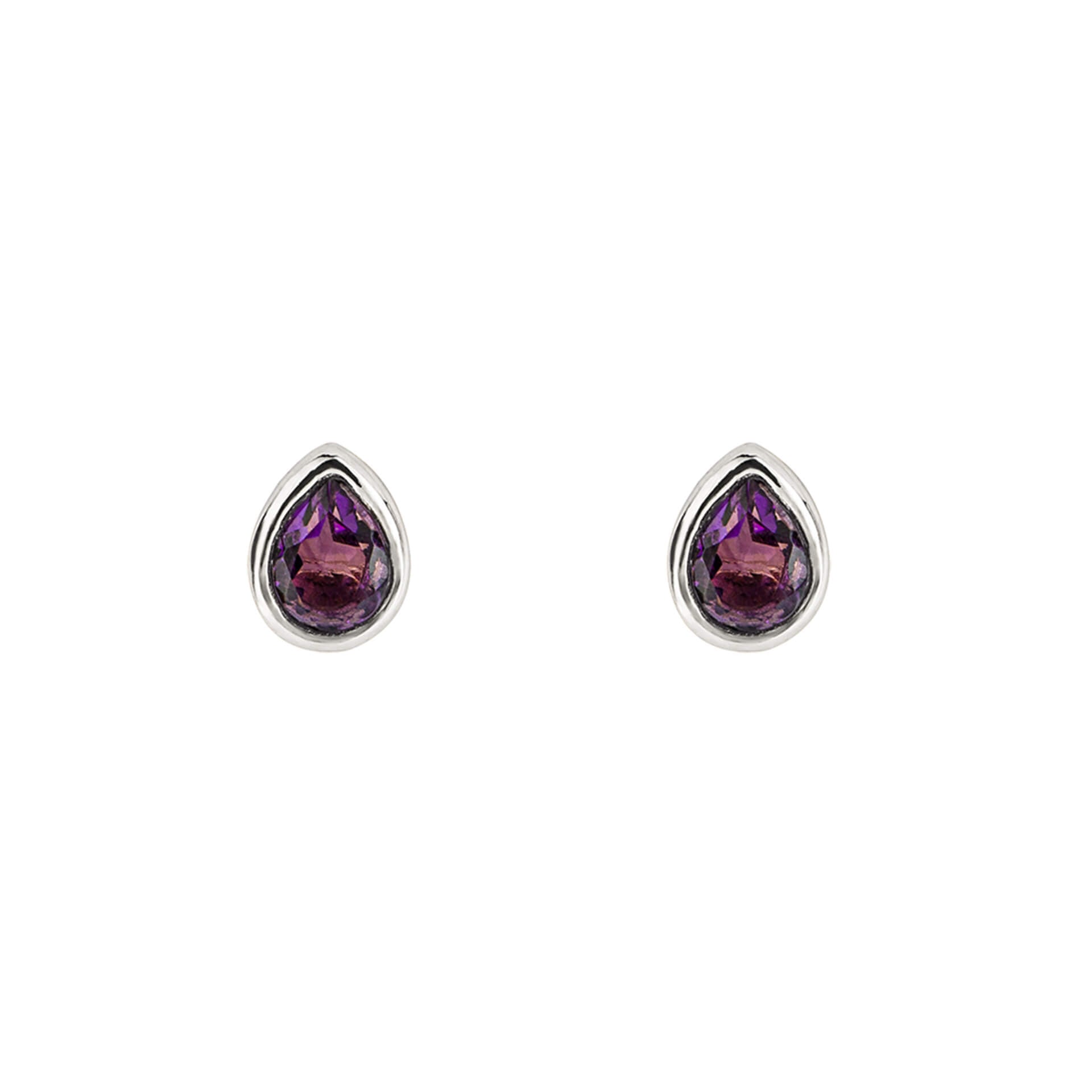 Gecko Jewellery Recycled Sterling Silver Semi-Precious Birthstone Earrings