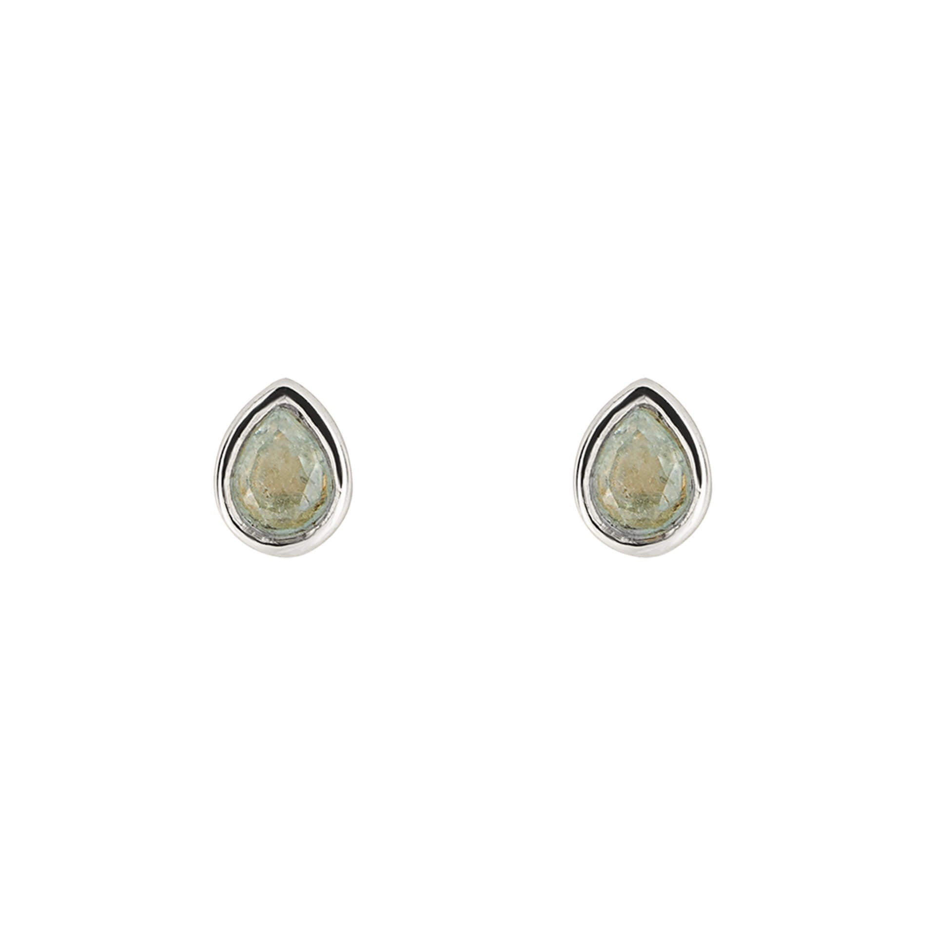 Gecko Jewellery Recycled Sterling Silver Semi-Precious Birthstone Earrings