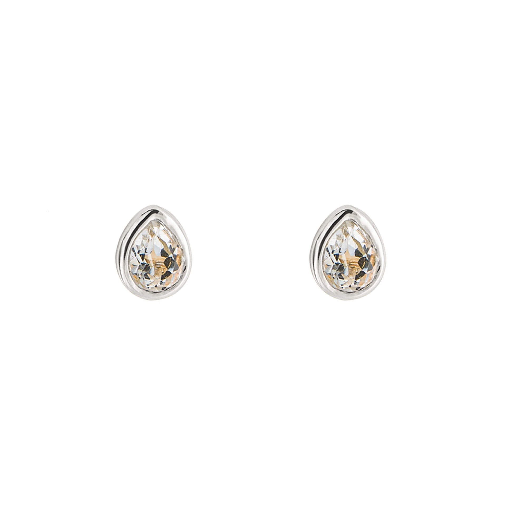 Gecko Jewellery Recycled Sterling Silver Semi-Precious Birthstone Earrings