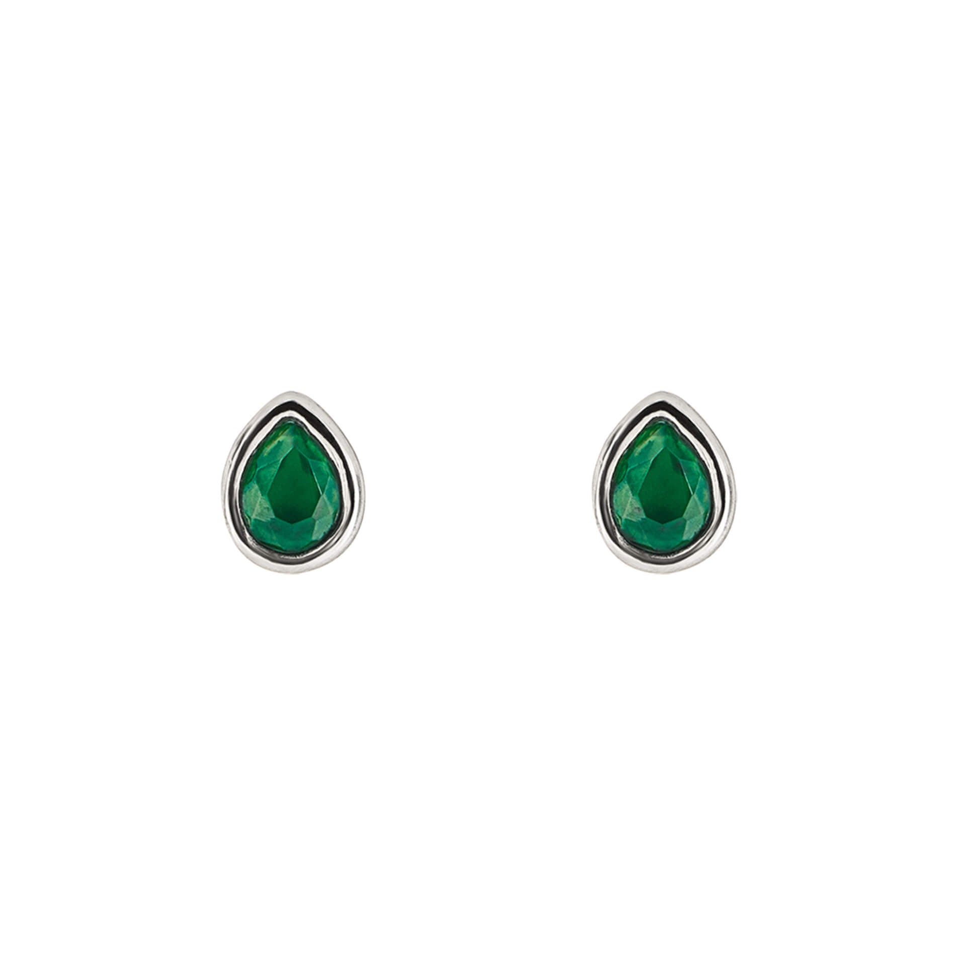 Gecko Jewellery Recycled Sterling Silver Semi-Precious Birthstone Earrings