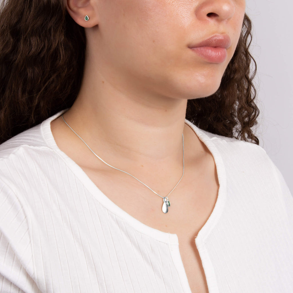 Gecko Jewellery Semi-Precious Birthstone Necklace | Recycled Silver