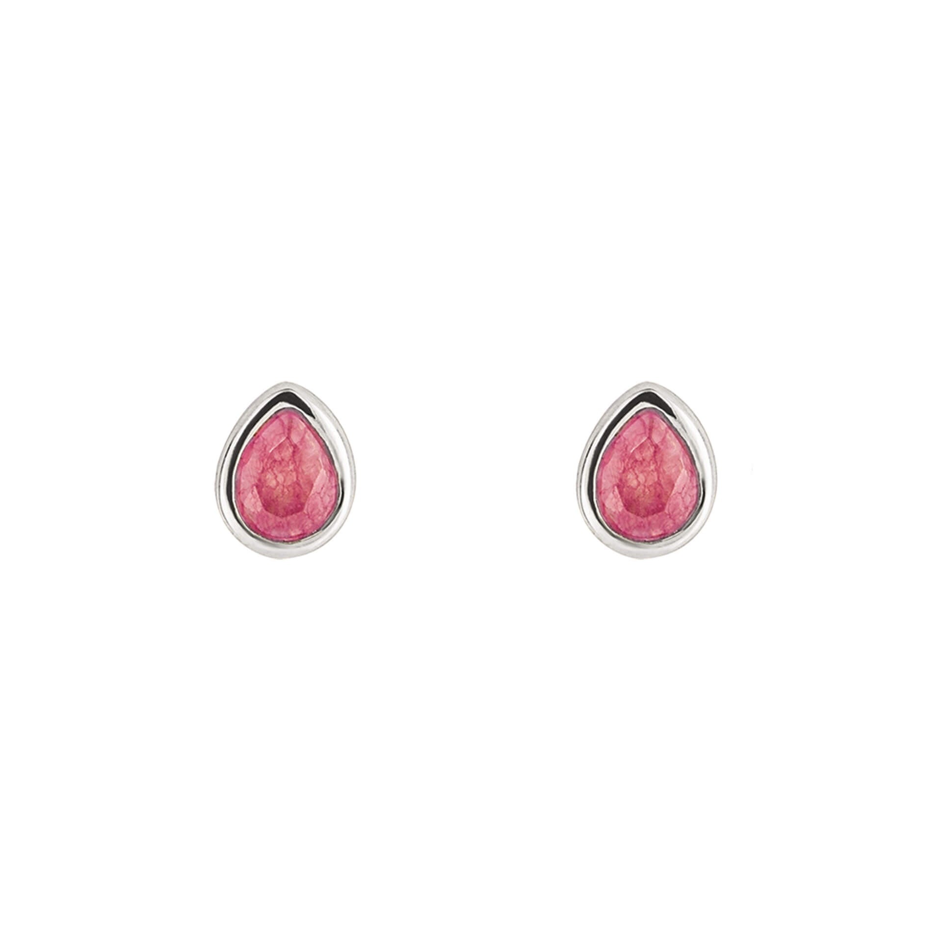 Gecko Jewellery Recycled Sterling Silver Semi-Precious Birthstone Earrings