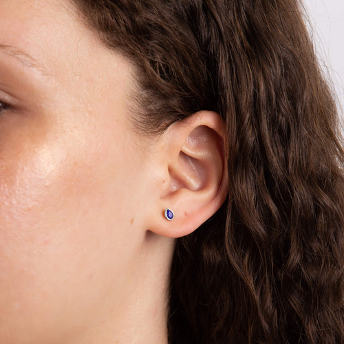 Gecko Jewellery Recycled Sterling Silver Semi-Precious Birthstone Earrings
