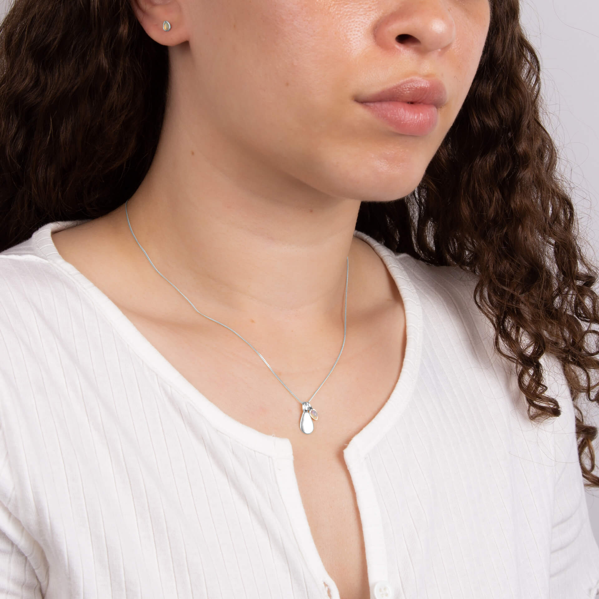 Gecko Jewellery Semi-Precious Birthstone Necklace | Recycled Silver