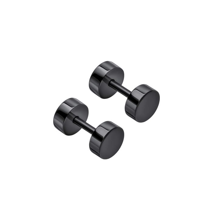 Fred Bennett Plain Round Stud Earrings in Stainless Steel – Flat Design