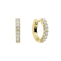 Diamonfire Zirconia Hoop Earrings – Sterling Silver Claw Set Hoops