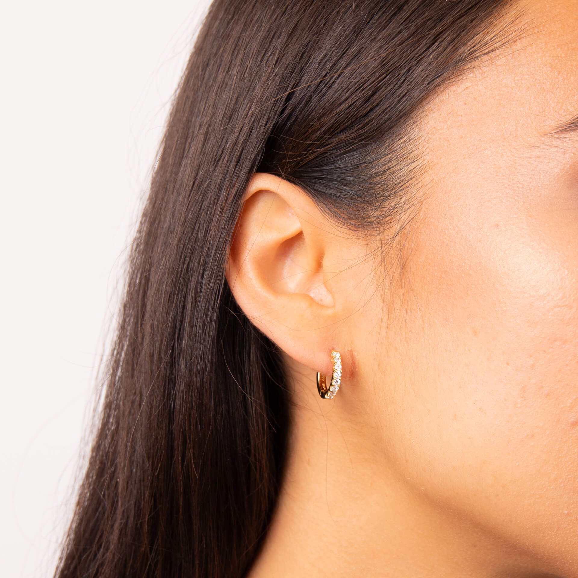 Diamonfire Zirconia Hoop Earrings – Sterling Silver Claw Set Hoops