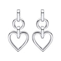 Gecko Jewellery Open Heart Drop Earrings – Recycled Sterling Silver