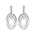 Gecko Jewellery Organic Interlinking Drop Earrings in Sterling Silver