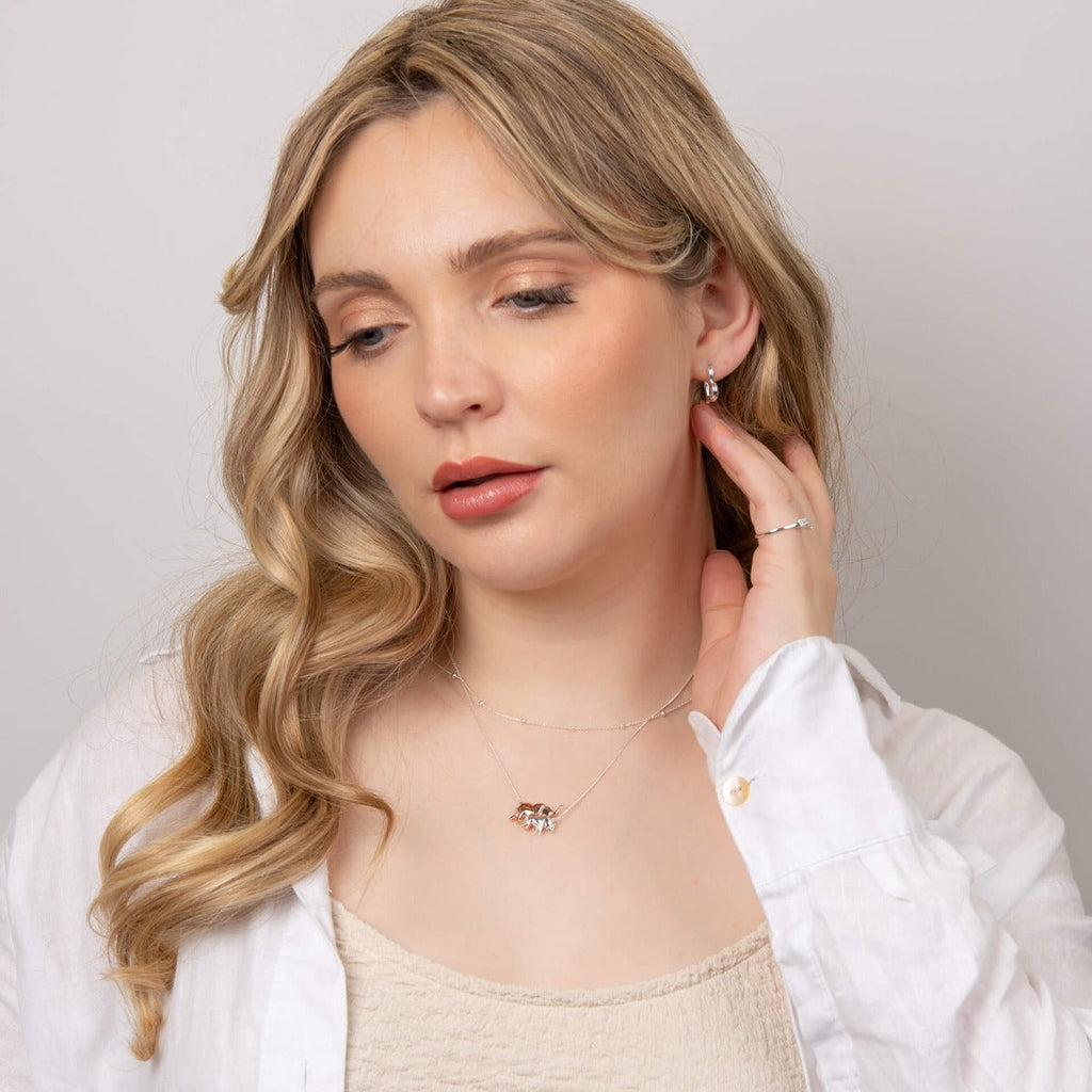 Gecko Jewellery Open Heart Hoop Earrings in Recycled Sterling Silver