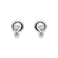 Gecko Jewellery Recycled Sterling Silver Rope Linked Circle Stud Earrings