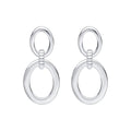 Gecko Jewellery Recycled Sterling Silver Double Oval Drop Earrings