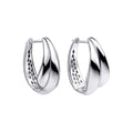 Gecko Jewellery Organic Wave Hoop Earrings in Recycled Sterling Silver