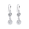 Gecko Jewellery Recycled Sterling Silver Spray Textured Drop Earrings