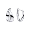 Gecko Jewellery Ribbon Twist Hoop Earrings – Silver Ribbon Design