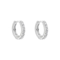 Gecko Jewellery Recycled Sterling Silver Crystal Hoop Earrings