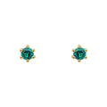 Gecko Jewellery 3mm Crystal Stud Earrings | Gold Plated Sterling Silver