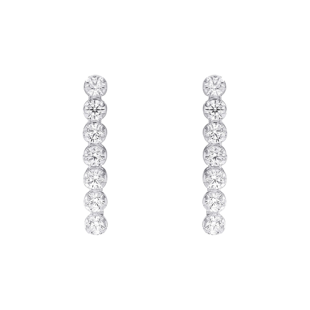 Gecko Jewellery Cup Chain Earrings | Recycled Silver Cubic Zirconia