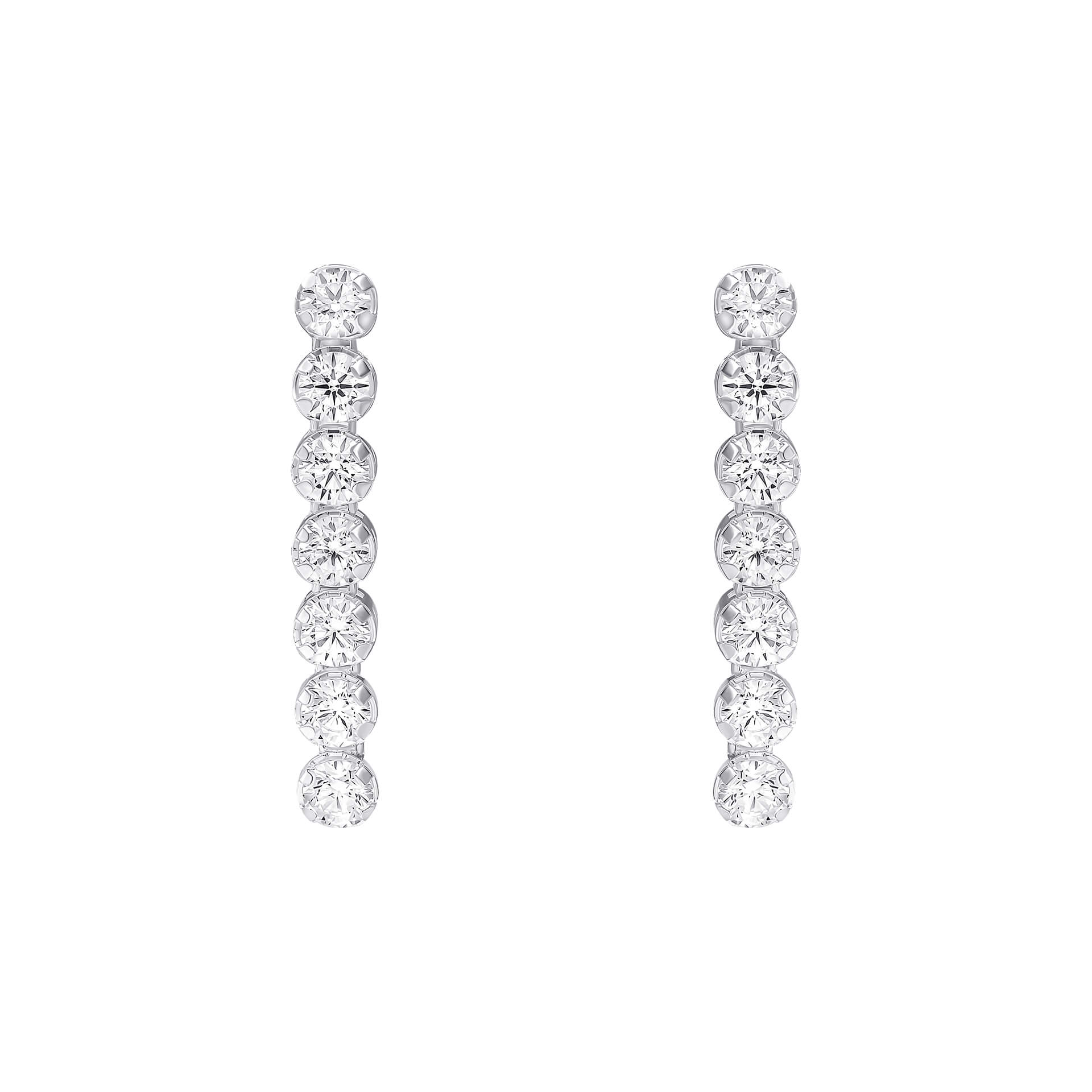 Gecko Jewellery Cup Chain Earrings | Recycled Silver Cubic Zirconia