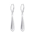Gecko Jewellery Elongated Teardrop Earrings – Recycled Sterling Silver