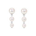 Gecko Jewellery – Gradient Freshwater Pearl Drop Earrings in Silver