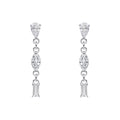 Gecko Jewellery Mixed Shapes Long Drop Earrings | Recycled Silver