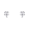Four Leaf Clover Stud Earrings | Recycled Sterling Silver | Gecko Jewellery