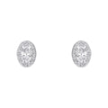 Gecko Jewellery Oval Halo Stud Earrings | Recycled Sterling Silver