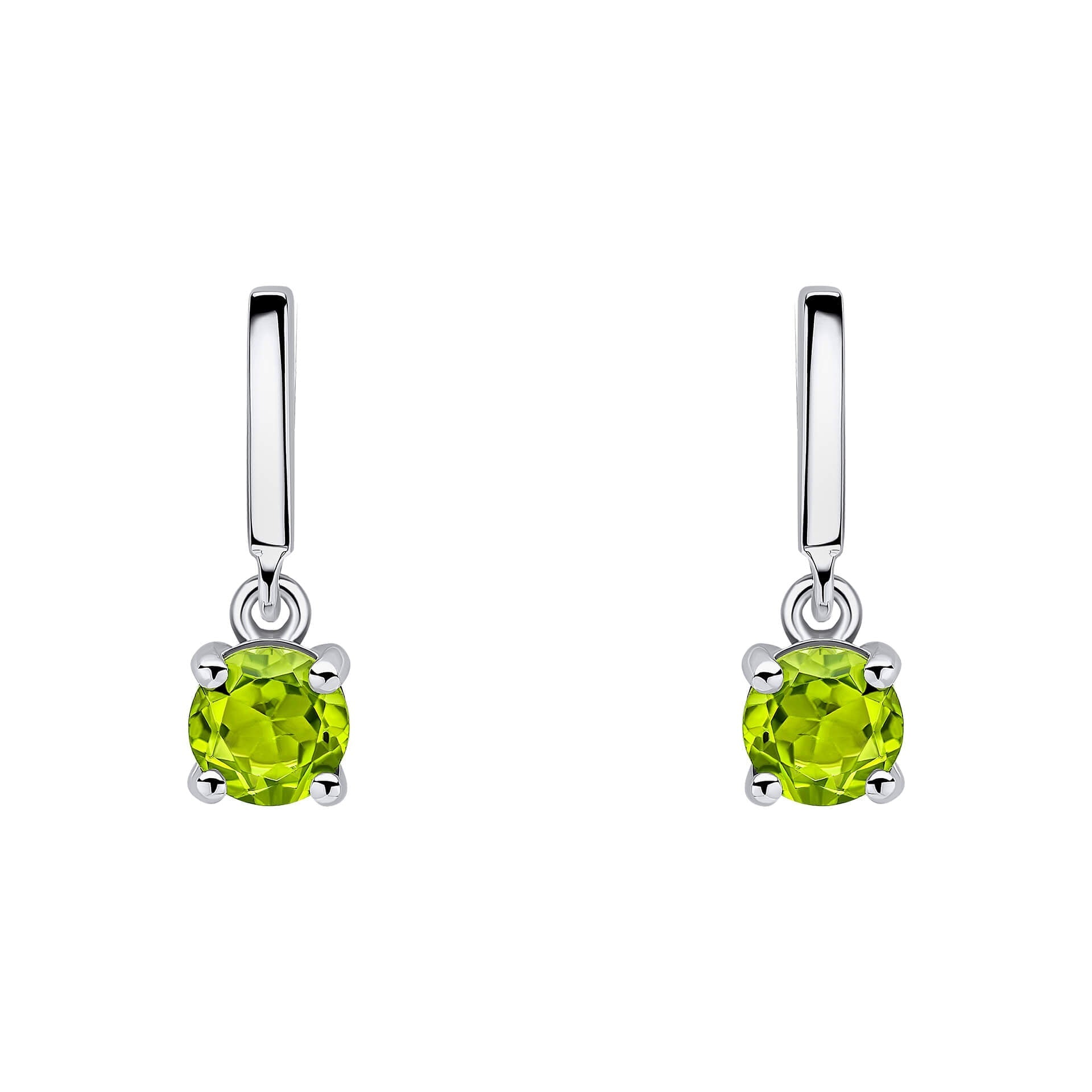 Gecko Jewellery Recycled Sterling Silver Semi Precious Drop Earrings