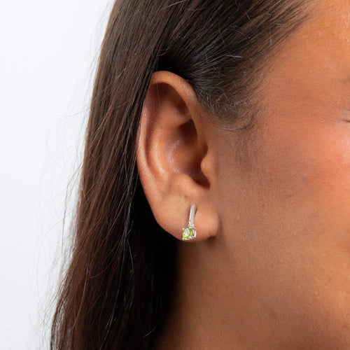 Gecko Jewellery Recycled Sterling Silver Semi Precious Drop Earrings