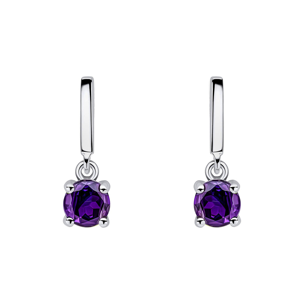 Gecko Jewellery Recycled Sterling Silver Semi Precious Drop Earrings