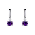 Gecko Jewellery Recycled Sterling Silver Semi Precious Drop Earrings