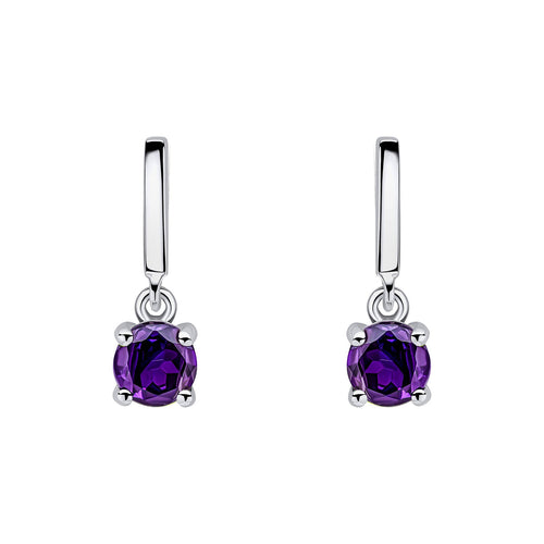 Gecko Jewellery Recycled Sterling Silver Semi Precious Drop Earrings