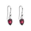 Gecko Jewellery Pear Shape Crystal Drop Earrings in Sterling Silver