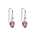 Gecko Jewellery Pear Shape Crystal Drop Earrings in Sterling Silver