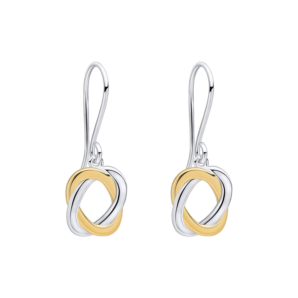 Gecko Jewellery Woven Circle Drop Earrings – Recycled Sterling Silver