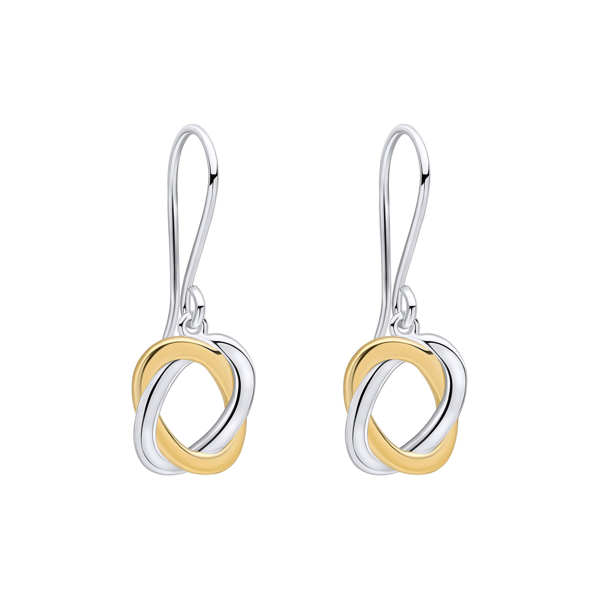 Gecko Jewellery Woven Circle Drop Earrings – Recycled Sterling Silver