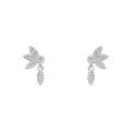 Gecko Jewellery Floral Stud Earrings – Recycled Silver & Cubic Zirconia