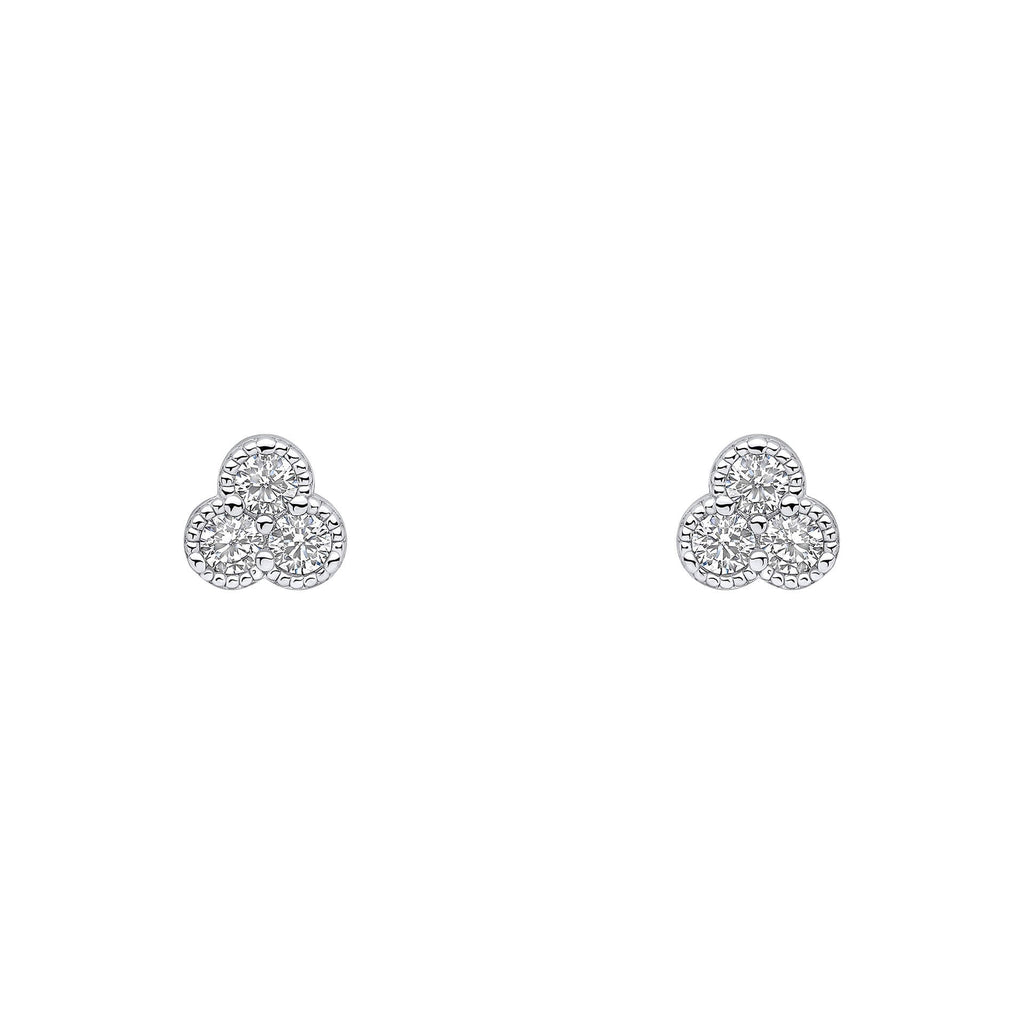 Gecko Jewellery Trilogy Stud Earrings – Recycled Silver & Zirconia