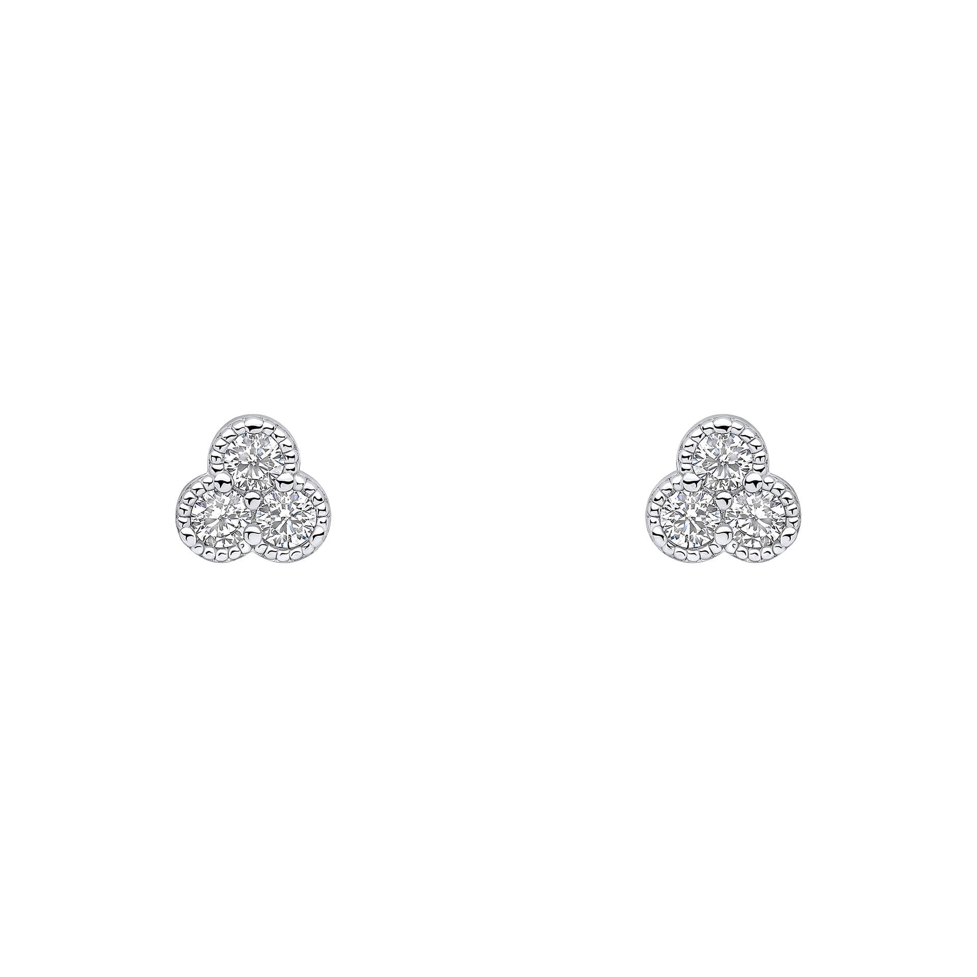 Gecko Jewellery Trilogy Stud Earrings – Recycled Silver & Zirconia