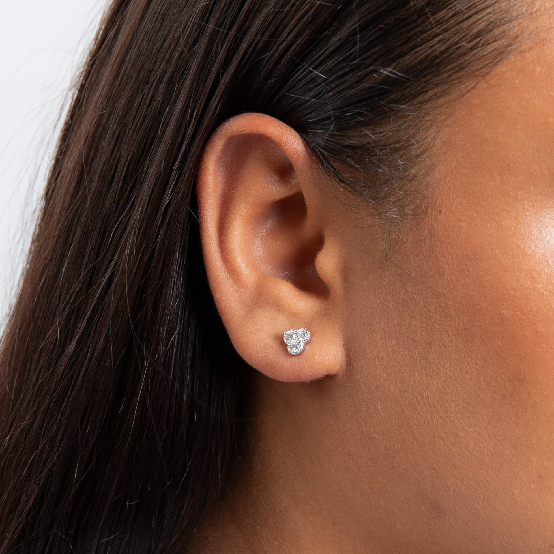 Gecko Jewellery Trilogy Stud Earrings – Recycled Silver & Zirconia